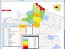 Excel Des Régions Et Départements De France Avec Coloration Selon Données dedans Carte Avec Departement