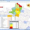 Excel Des Régions Et Départements De France Avec Coloration Selon Données destiné Carte De France Avec Les Départements