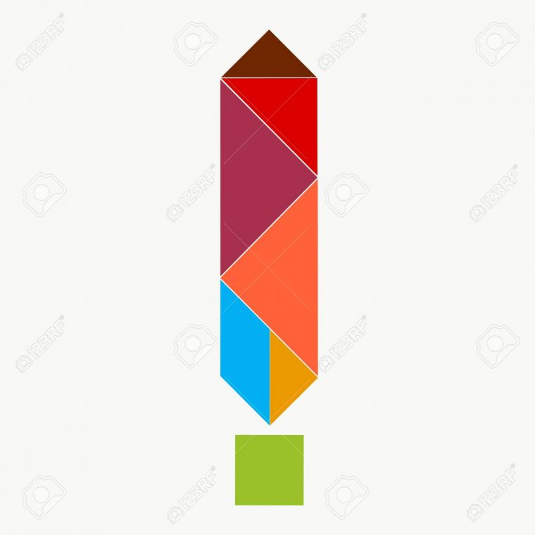 Exclamation Point From Pieces Of Tangram Puzzle intérieur Pièces Tangram