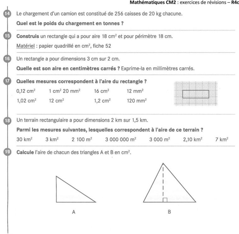 Exercices De Revisions Mathematiques Cm2 – Pdf destiné Exercice Cm2 Gratuit