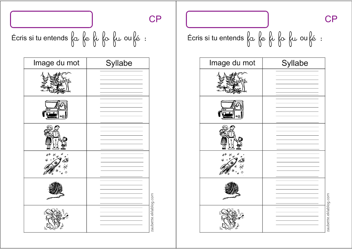 Exercices D&amp;#039;écriture Cp Écrire Les Syllabes - Zaubette à Jeux D Écriture Gratuit 