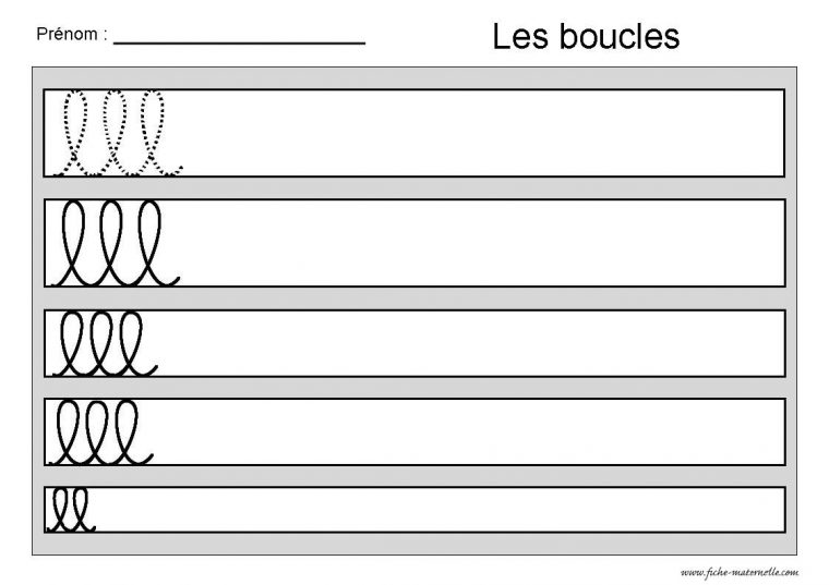 Exercices Maternelle Et Cp : Apprendre À Tracer Des Boucles à Exercice De Maternelle A Imprimer Gratuit