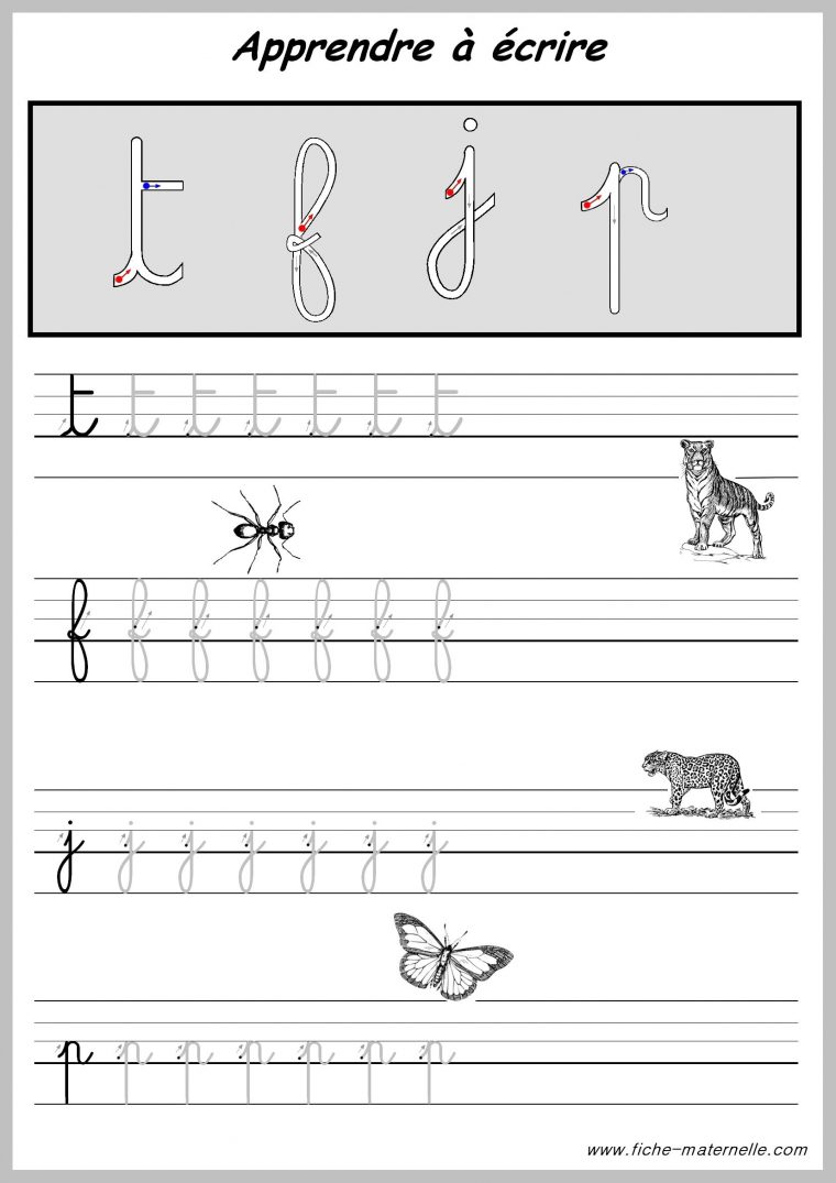 Exercices Pour Apprendre A Ecrire Les Lettres. | Écrire En concernant Apprendre À Écrire Les Lettres En Maternelle