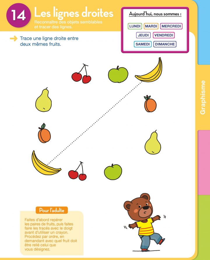 Extrait Graphisme : Les Lignes Droites Toute Ma Maternelle avec Exercice Petite Section En Ligne