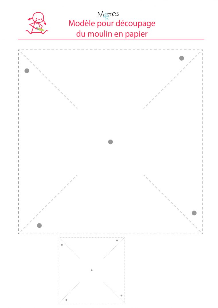 Fabriquer Un Moulin À Vent En Papier – Momes dedans Découpage Maternelle À Imprimer
