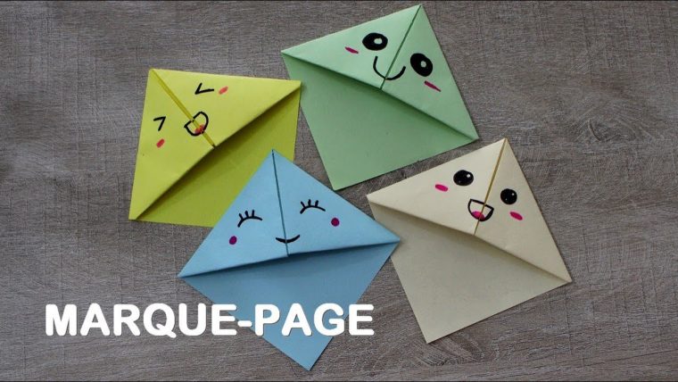 Faire Un Marque-Page Kawaii En Origami Simple Et Rapide concernant Modele De Marque Page A Imprimer