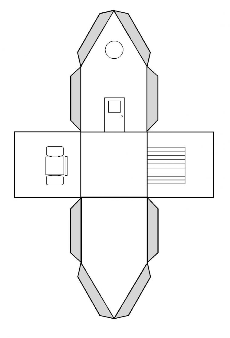 Faire Une Maison En Volume Par Pliage Et Collage | Maisons intérieur Patron De Maison En Papier A Imprimer
