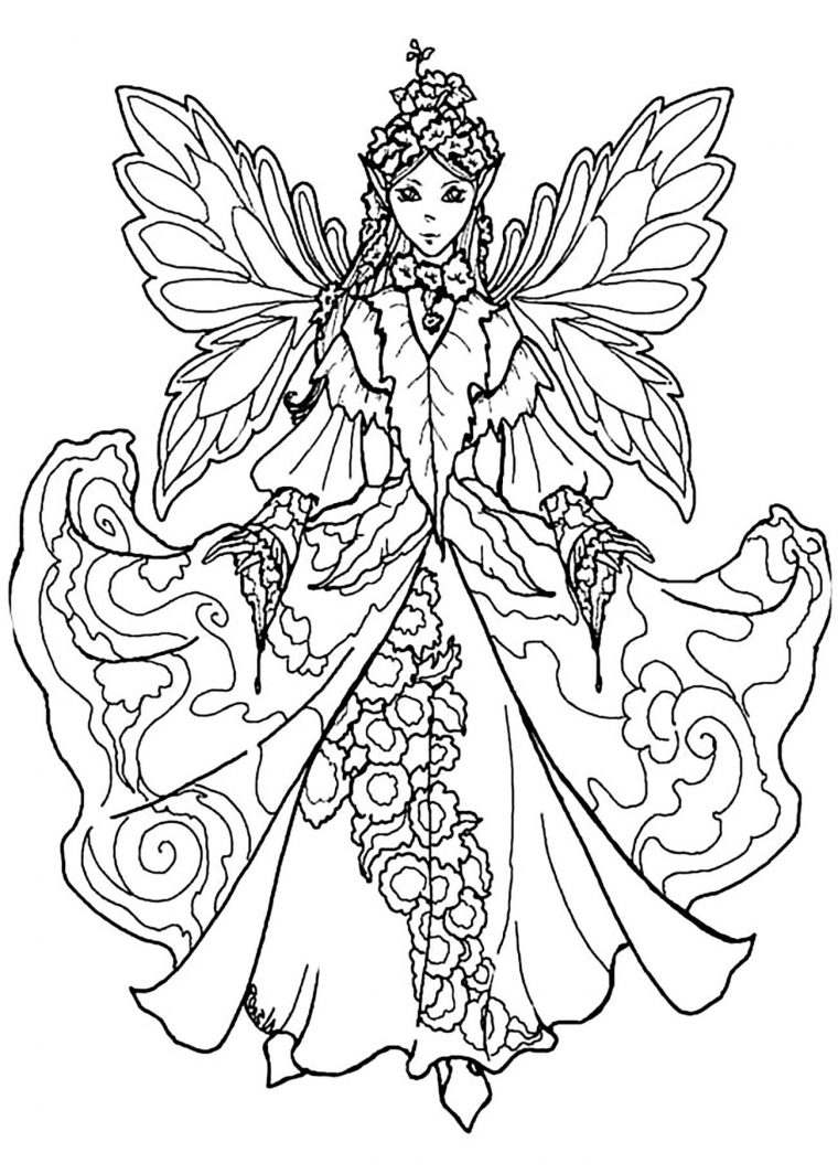 Fairy – Coloring Pages For Adults pour Mandala Fée