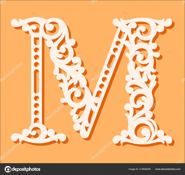 Fancy Monogram Letters | Laser Cut Template Initial Monogram à Modele De Lettre Alphabet