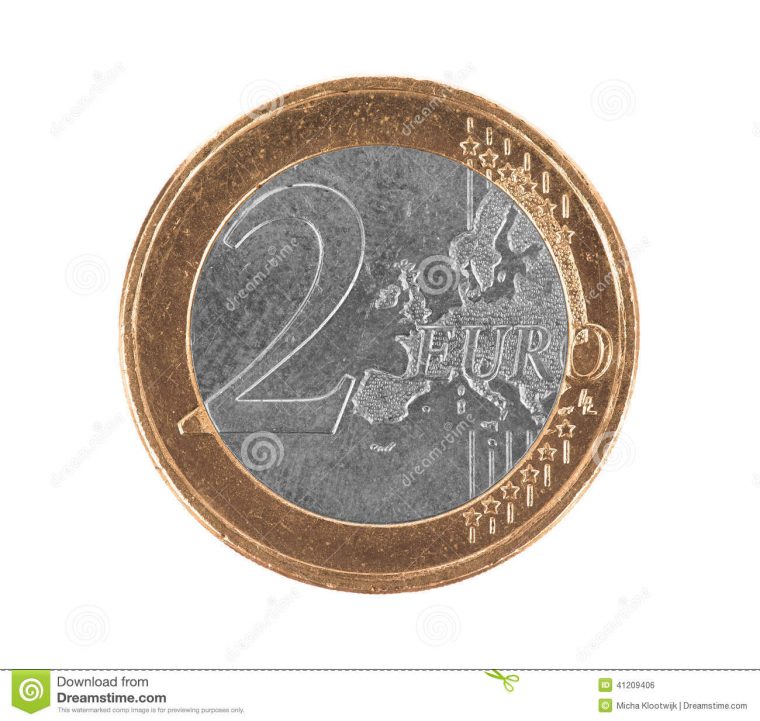 Fausse Euro Pièce De Monnaie, Euro 2 Photo Stock – Image Du pour Fausses Pieces Euros