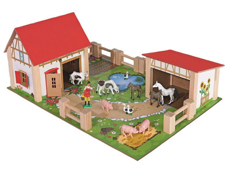 Ferme En Bois 25 Pièces – Jeux, Jouets Et Miniatures destiné Jeux De Ferme Gratuit Avec Des Animaux