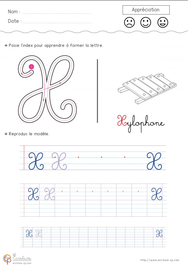 Feuille-D-Ecriture-Cp-Ecrire-La-Lettre-X-Majuscule-Hn8Y destiné Feuille D Ecriture Maternelle À Imprimer