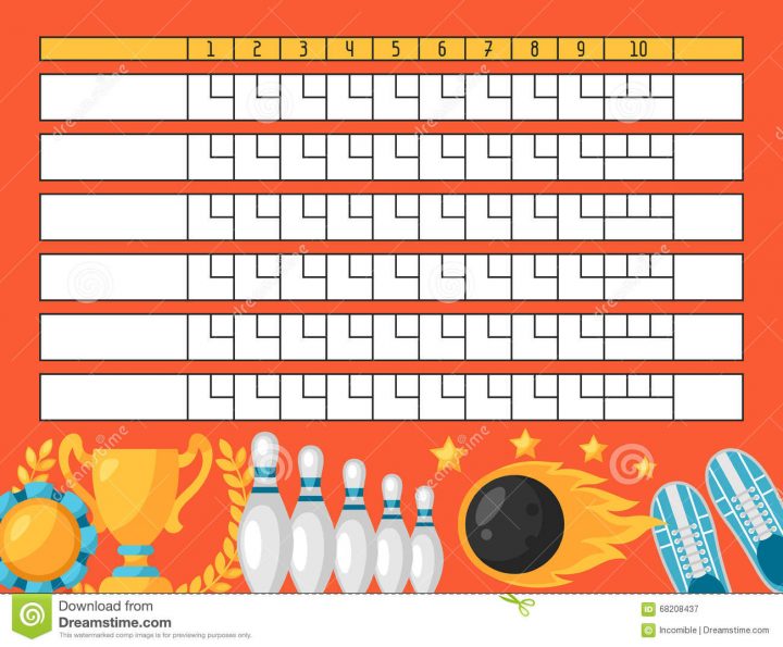 Feuille De Score De Bowling Tableau Indicateur Vide De tout Jeux Gratuits De Bowling