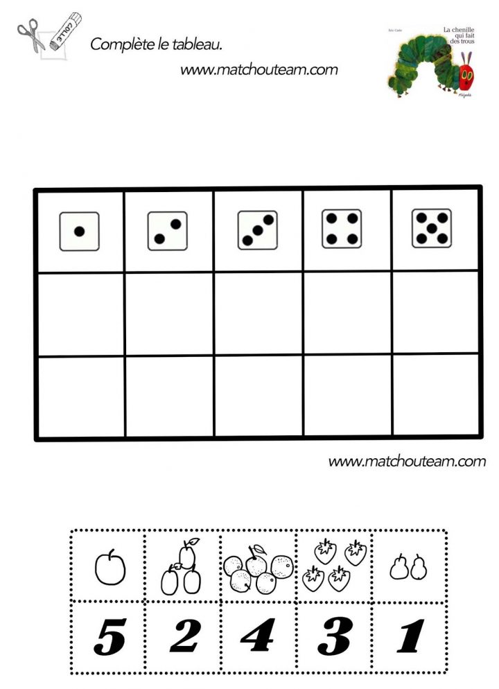 Fiches À Imprimer Pour L'album "la Chenille Qui Fait Des à Activités Maternelle À Imprimer