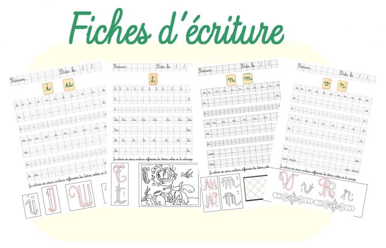 Fiches D'entraînement D'écriture Cursive – Dans Ma Trousse pour Exercice D Écriture Ce2