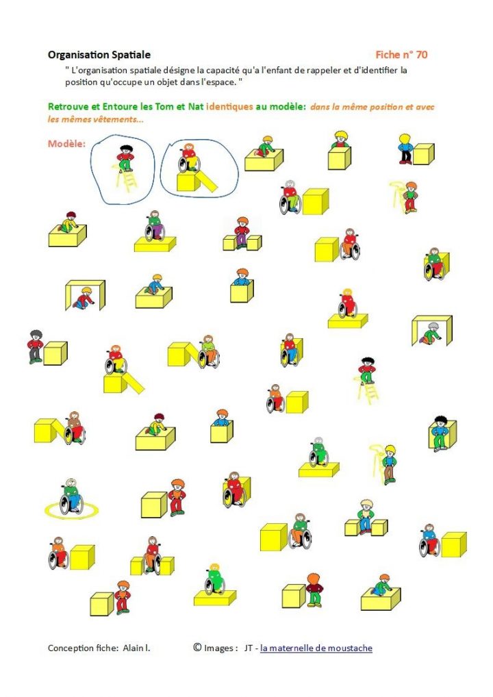 Fiches D'organisation Spatiale – Le Réveil dedans Exercices Grande Section Maternelle Pdf