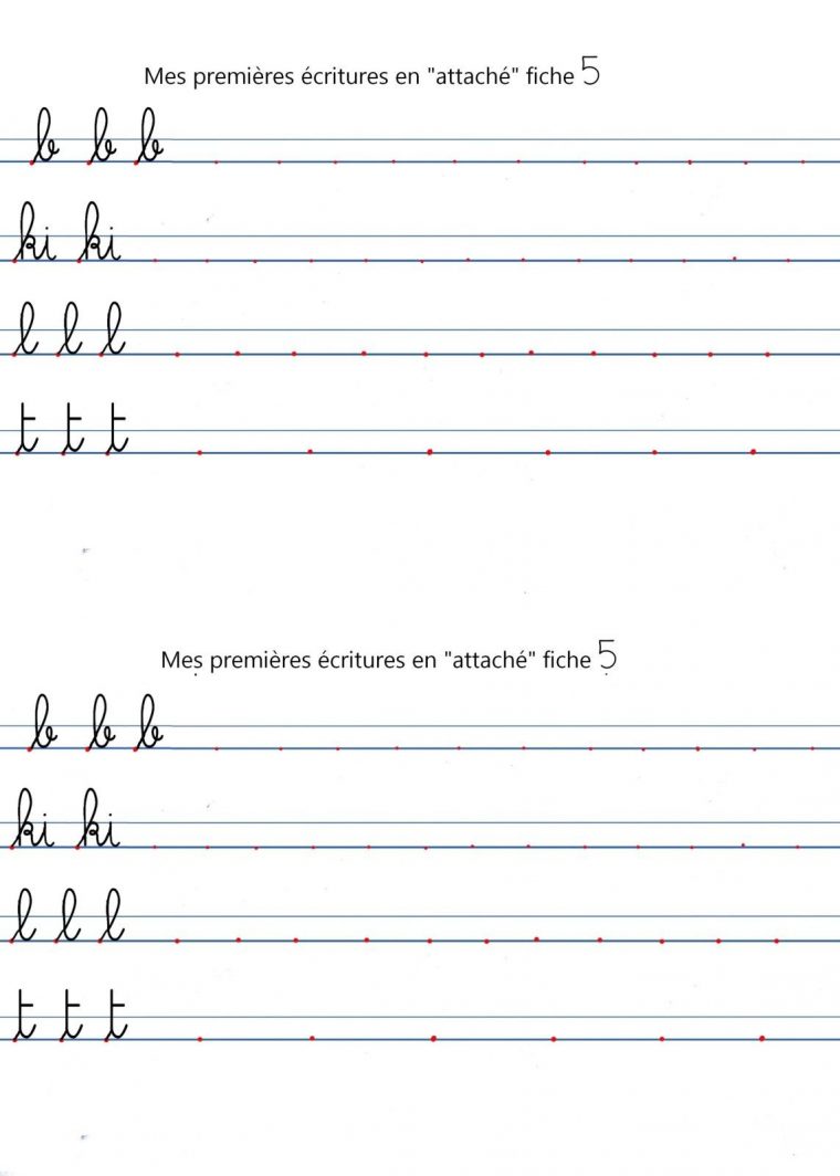 Fiches Pour Ecriture-En-Gs En Interligne | Apprendre À intérieur Écriture Grande Section À Imprimer