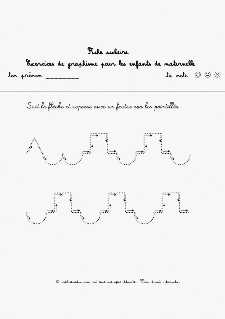 Fiches Soutien Scolaire Pour La Maternelle Et Cp à Fiche Graphisme Maternelle