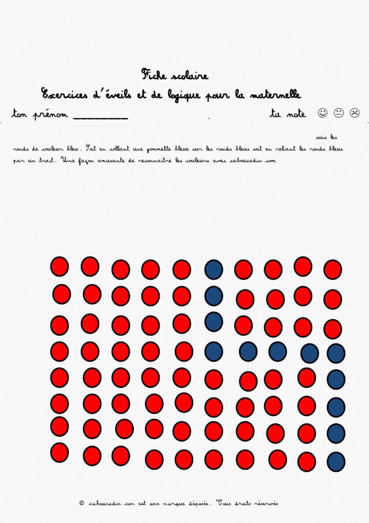 Fiches Soutien Scolaire Pour La Maternelle Et Cp avec Exercices Maternelle Grande Section En Ligne Gratuit