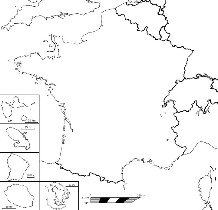 Fichier:france (Fond De Carte) — Wikiversité avec Carte France D Outre Mer