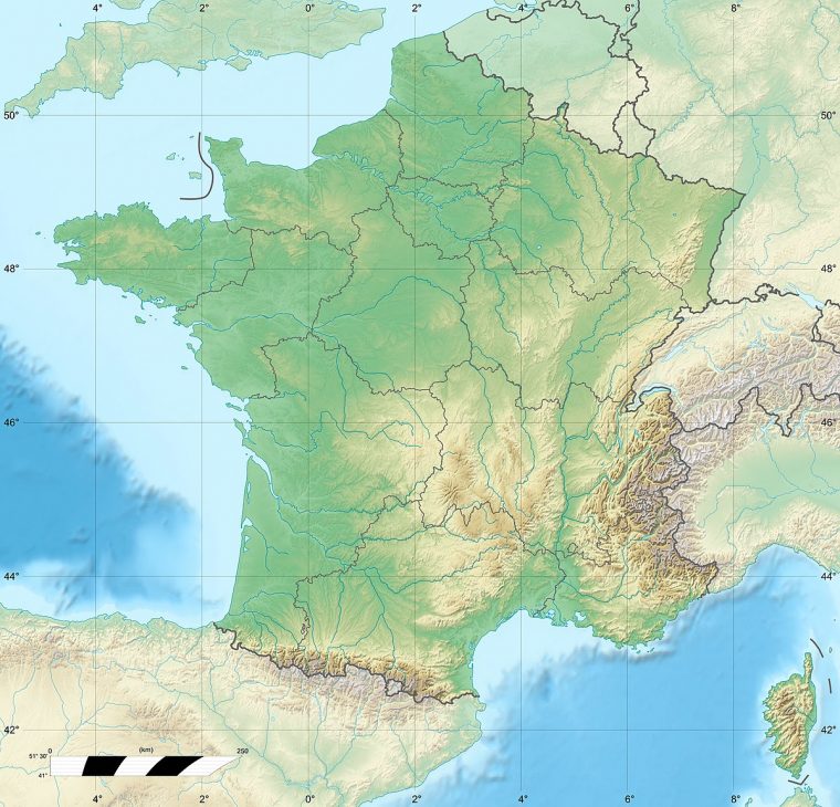 Fichier:france Relief Location Map — Wikipédia intérieur Carte France Région Vierge