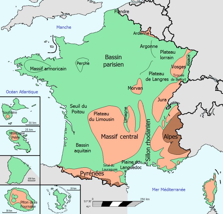 Fichier:france Relief — Wikiversité concernant Carte Fleuve France