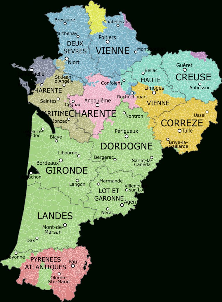 File:aquitaine-Limousin-Poitou-Charentes Et Provinces.svg concernant Carte Nouvelle Region