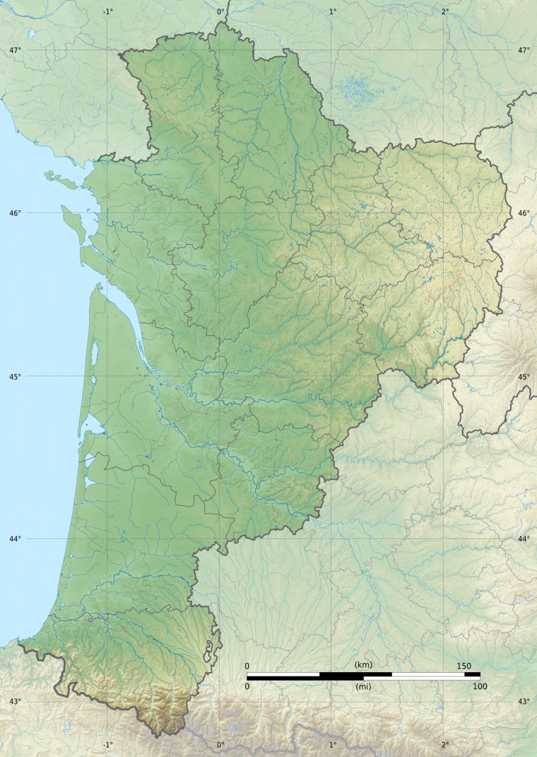 File:aquitaine-Limousin-Poitou-Charentes Region Relief avec Nouvelle Carte Region