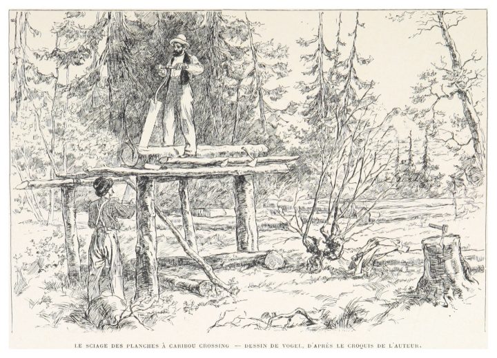 File:boillot(1899) P081 Le Sciage Des Planches À Caribou tout Caribou Dessin