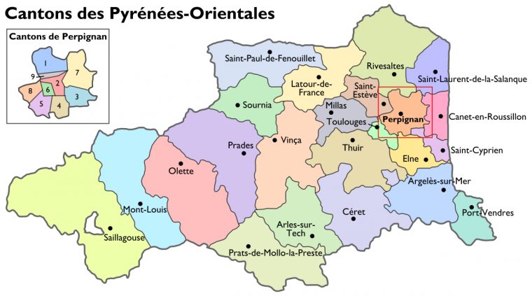 File:cantons Pyrénées-Orientales.svg – Wikimedia Commons pour Decoupage Region France