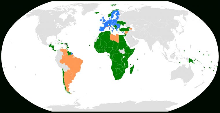 File:carte Des Accords D'association Conclus Par L'union concernant Carte Union Europeene