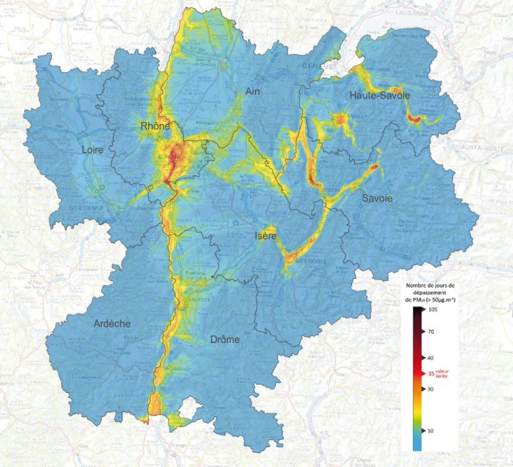 File:carte Des Particules Fine Pm10 Modélisée Sur La Région dedans Nombre De Region