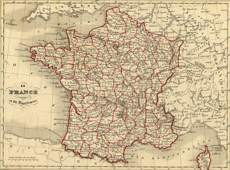 File:carte France Vuillemin 1843 – Wikimedia Commons dedans Carte De France Des Départements