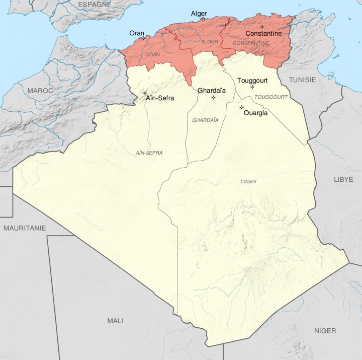 File:départements Français D'algérie 1934-1955 Map-Fr.svg à Carte Departements Francais