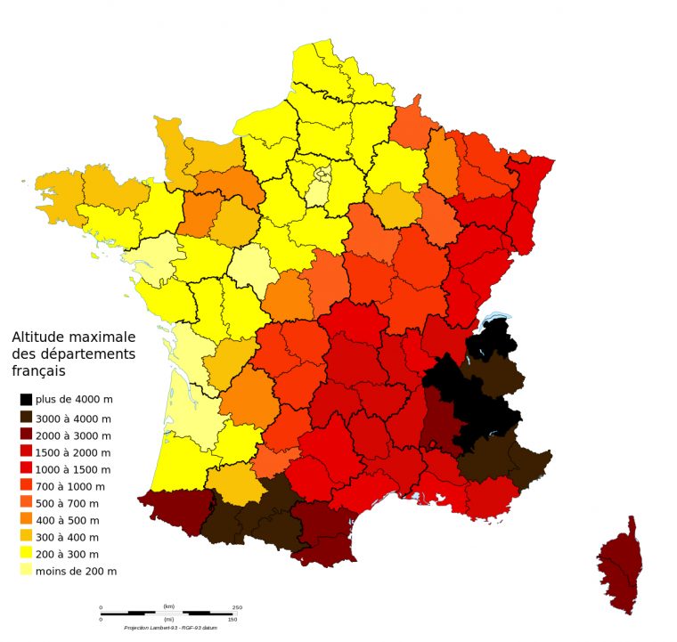 File:france Map Lambert-93-Maximum Altitude.svg – Wikimedia destiné Puzzle Des Départements Français