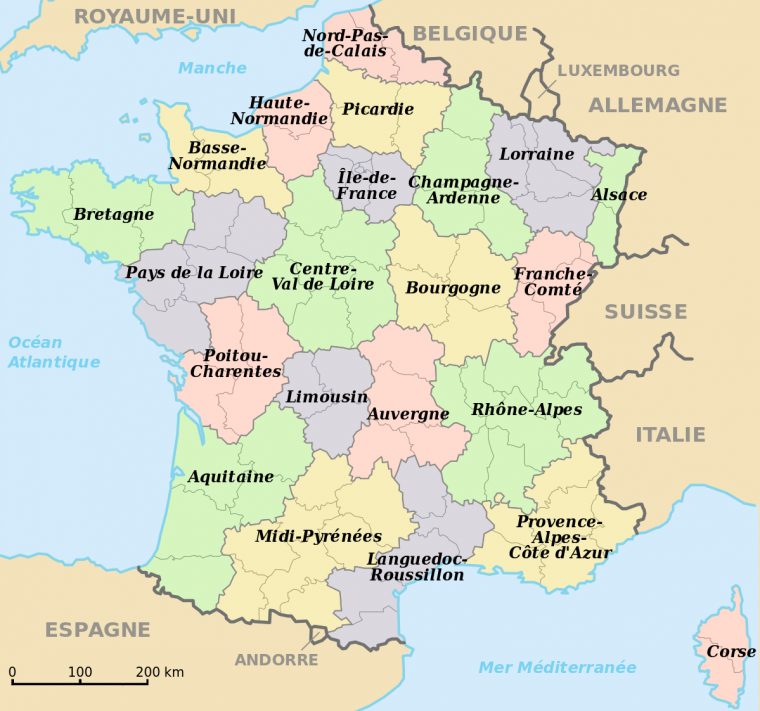 File:régions De France.svg – Wikimedia Commons avec Departement Francais Carte