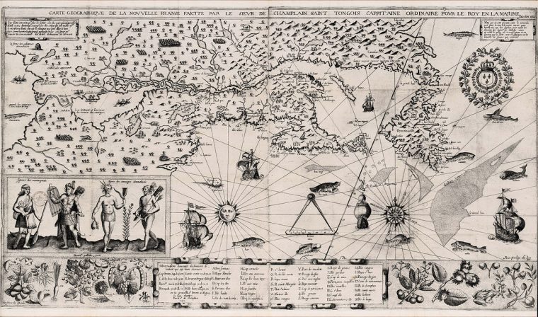 File:samuel De Champlain Carte Geographique De La Nouvelle concernant Carte Geographique Du France