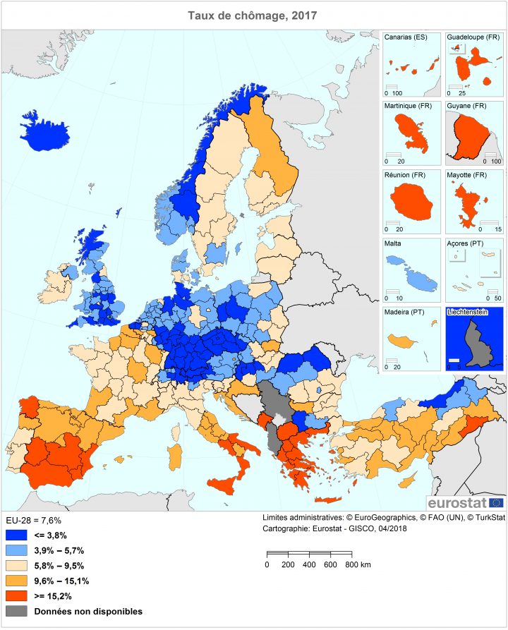 File:taux De Chômage, 2017 – Statistics Explained pour Carte Europe 2017