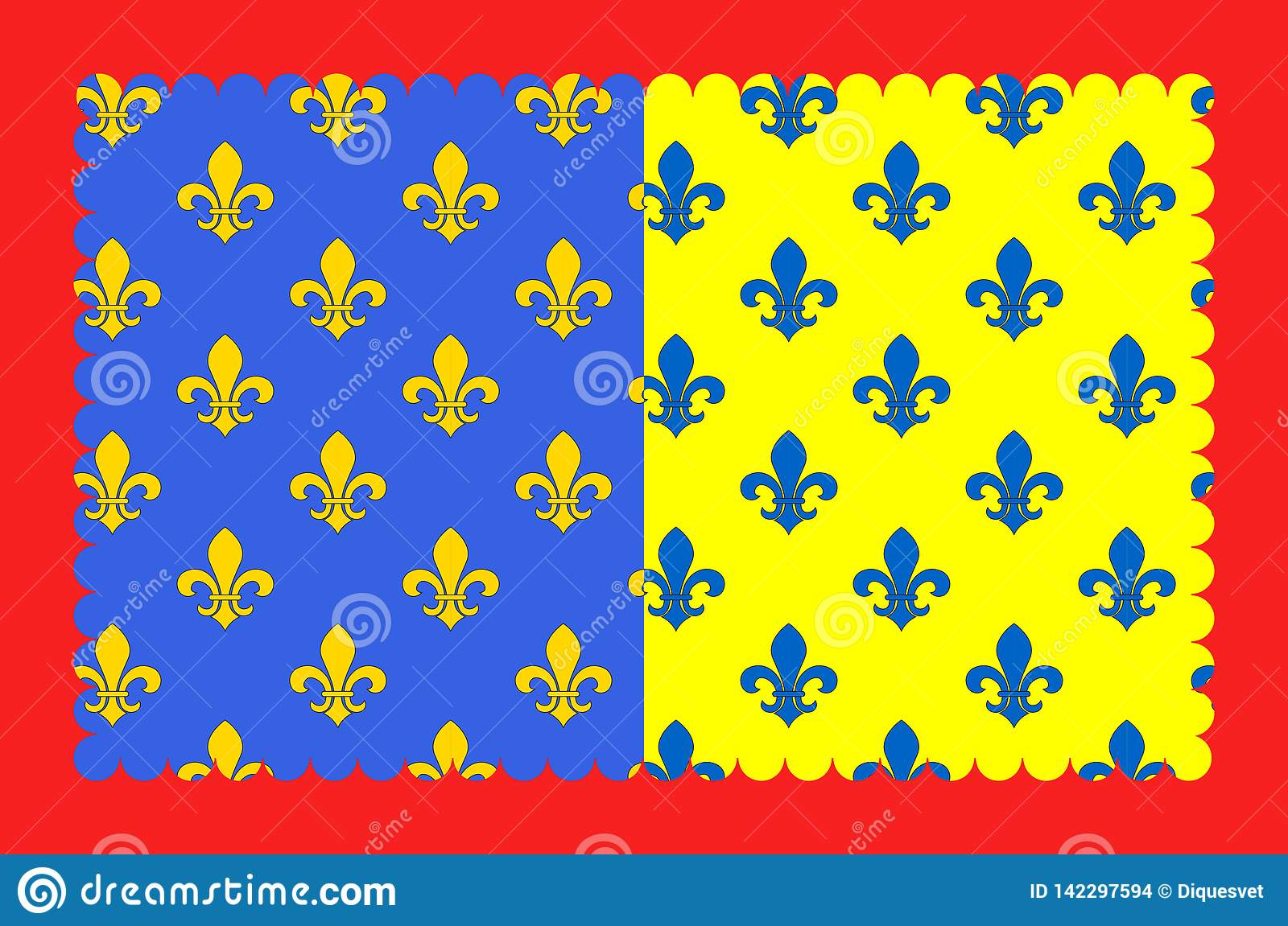 Flag Of Saint-Flour In Cantal Of Auvergne-Rhone-Alpes Region serapportantà Liste Region De France 