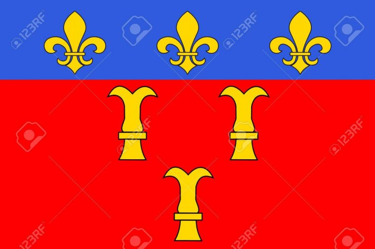 Flag Of Tulle Is A Commune And Capital Of The Corrèze Département In The  Nouvelle-Aquitaine Region In Central France. Vector Illustration avec Nouvelle Region France