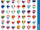 Flags Of All Countries Of Europe. Round Glossy Stickers intérieur Tout Les Pays D Europe