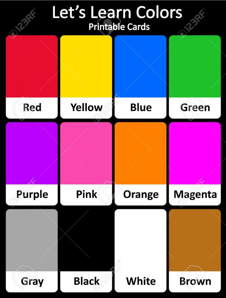 Flash Imprimable Colletion De Carte Pour Les Couleurs Et Leurs Noms Pour Le  Préscolaire / Maternelle Les Enfants | Nous Allons Apprendre Les Couleurs tout Apprendre Les Couleurs En Maternelle