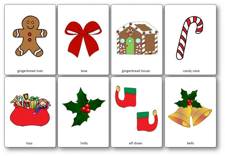 Flashcards Sur Le Thème De Noël En Anglais – Flashcards Noël tout Imagier Noel Maternelle