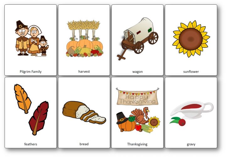 Flashcards Sur Le Thème De Thanksgiving En Anglais – Imagier intérieur Jeu En Anglais À Imprimer