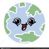 Flat Color Retro Cartoon Planet Earth — Stock Vector concernant Image De La Terre Dessin