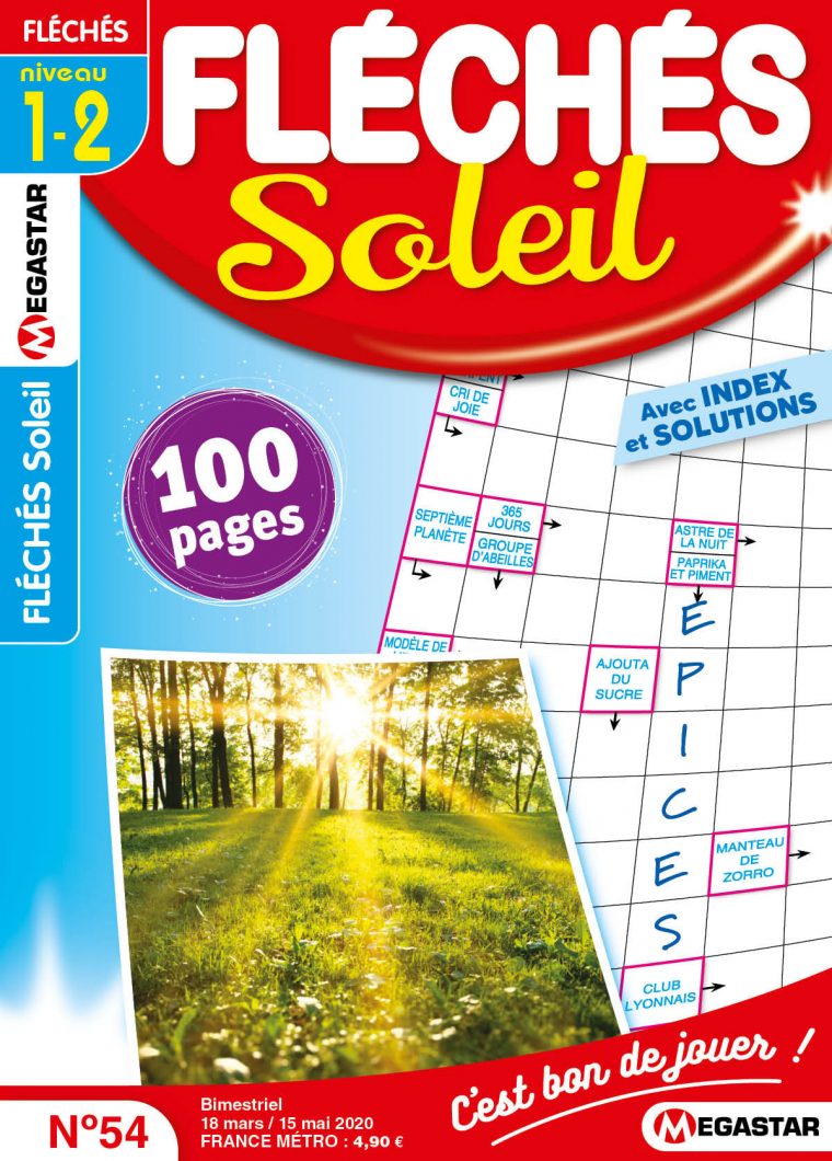 Fléchés Soleil Niveau 1-2 à Mots Fleches Niveau 1