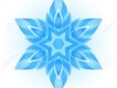 Flocon De Neige Hexagonal Bleu Clair, La Symétrie. Fond Blanc. pour Arts Visuels Symétrie