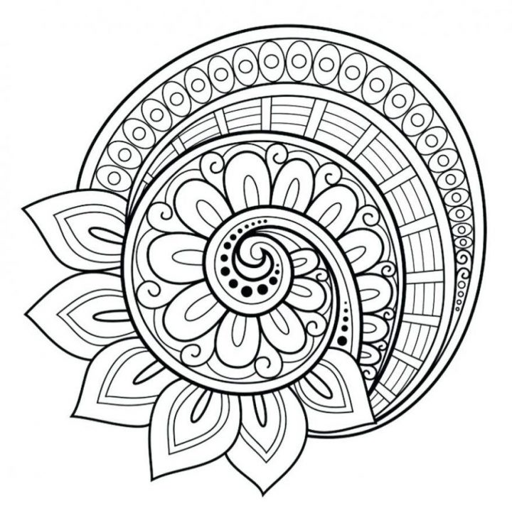 Flower Mandala Coloring Pages | Boyama Sayfaları Mandala pour Hugo L Escargot Coloriage Mandala