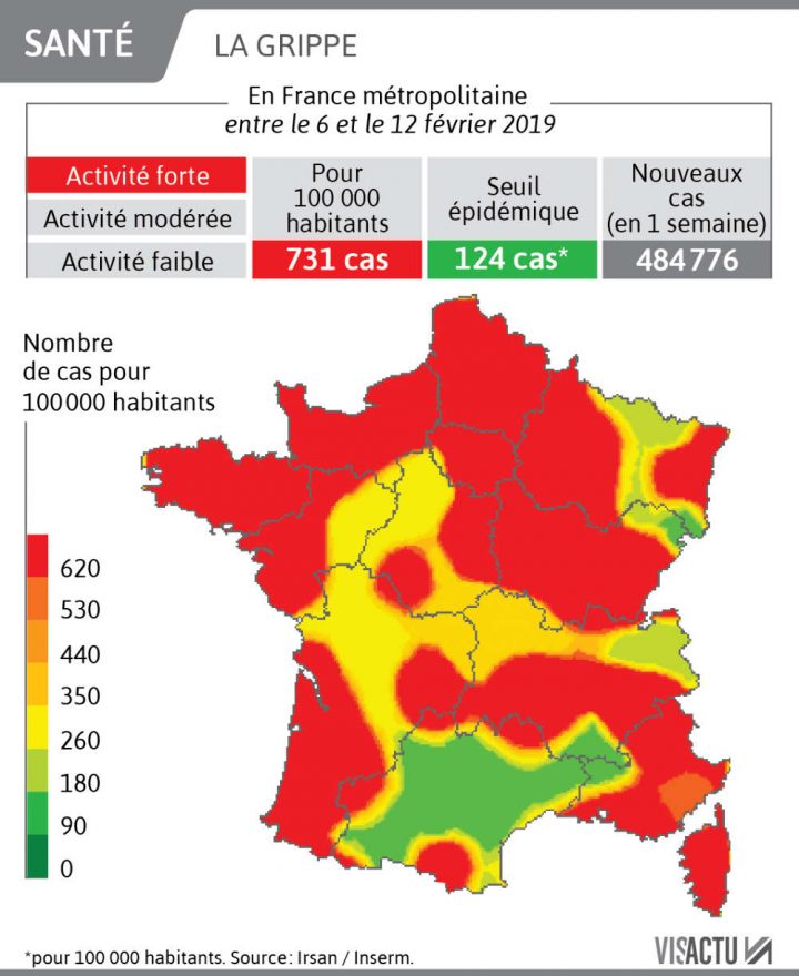 Flu Epidemic: 1800 Deaths This Winter In France, The Region intérieur Nombre De Region