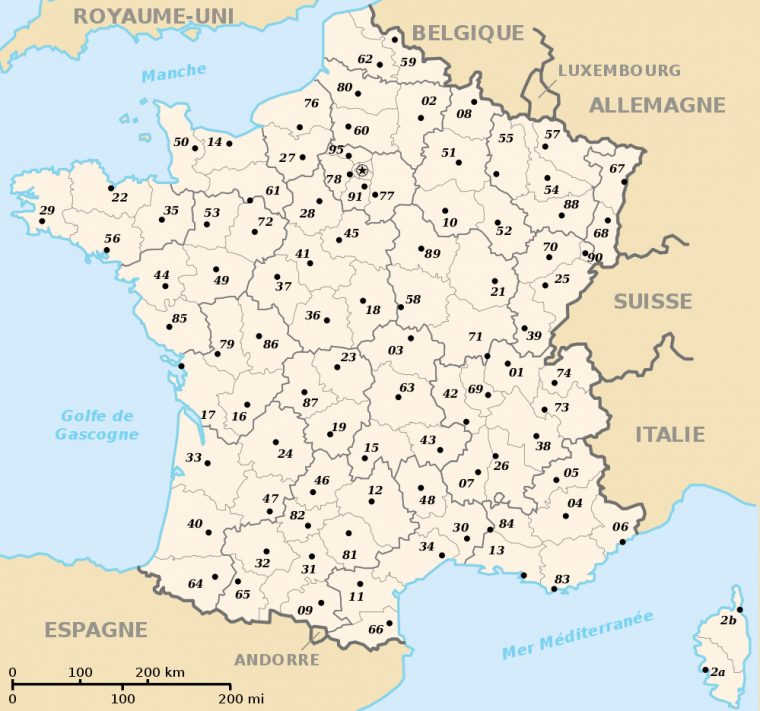 Fond De Carte De France Avec Régions Et Départements | Carte tout Carte De La France Avec Les Régions